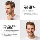 Ear Plugs for Noise Reduction, Reusable Hearing Protection in Flexible Silicone for Sleep, Black