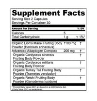Lion’S Mane + Mushroom Blend with Cordyceps, Turkey Tail, and Reishi - for Cognitive Health and Gut Health | by  - 30 Servings