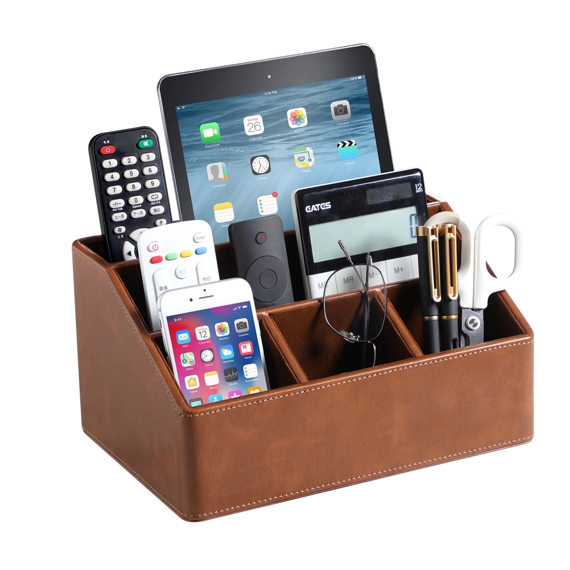 PU Leather Desk Organizer