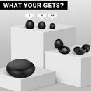 Ear Plugs for Noise Reduction, Reusable Hearing Protection in Flexible Silicone for Sleep, Black