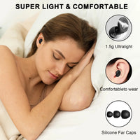 Ear Plugs for Noise Reduction, Reusable Hearing Protection in Flexible Silicone for Sleep, Black