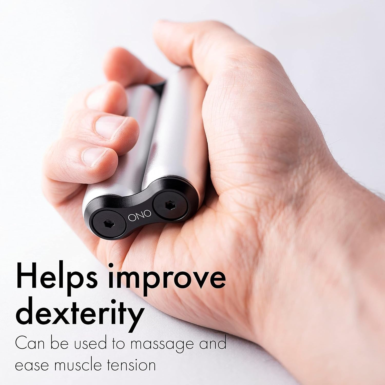 Roller - Handheld Fidget Toy for Adults | Help Relieve Stress, Anxiety, Tension | Promotes Focus, Clarity | Compact, Portable Design (Full Size/Aluminum, Grey)