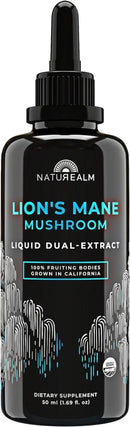 Lions Mane Liquid Tincture - Organic Memory and Focus Supplement, 50 Ml